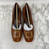 TORY BURCH WOMEN'S FLATS orange tan 8.5