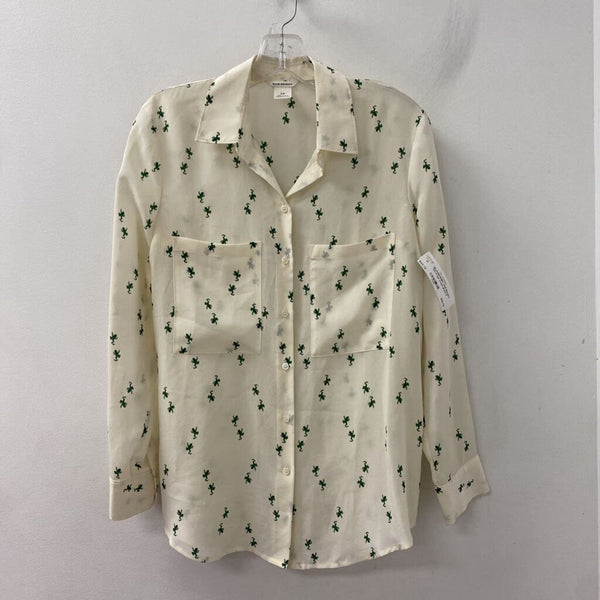 Club Monaco WOMEN'S BLOUSE/SHIRT cream green S