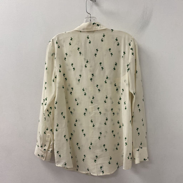 Club Monaco WOMEN'S BLOUSE/SHIRT cream green S