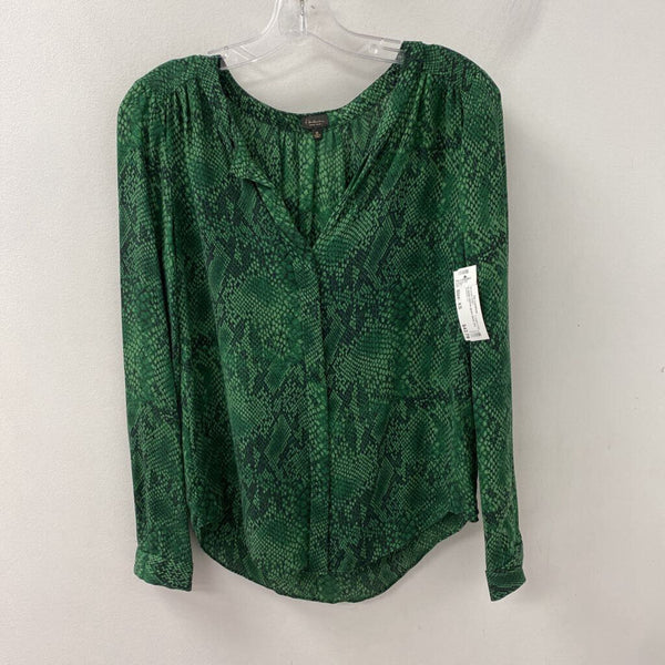 T BABATON WOMEN'S BLOUSE/SHIRT green black mix XS