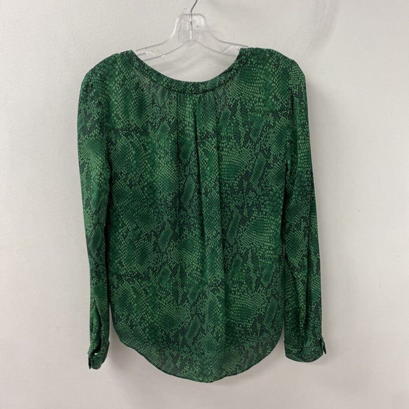 T BABATON WOMEN'S BLOUSE/SHIRT green black mix XS