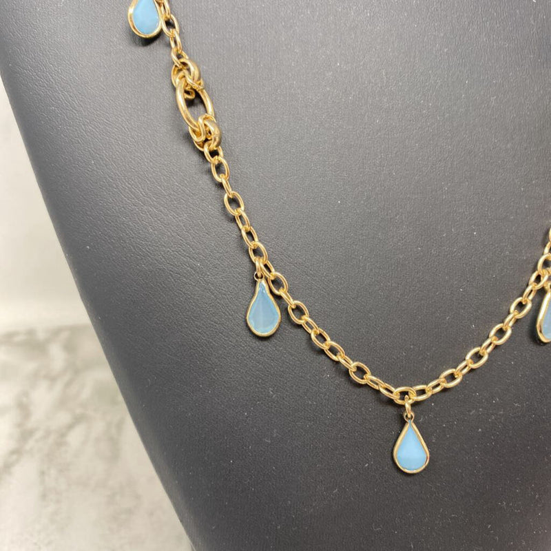 Banana Republic WOMEN'S NECKLACE gold blue