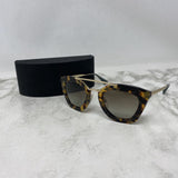 PRADA WOMEN'S SUNGLASSES black brown gold