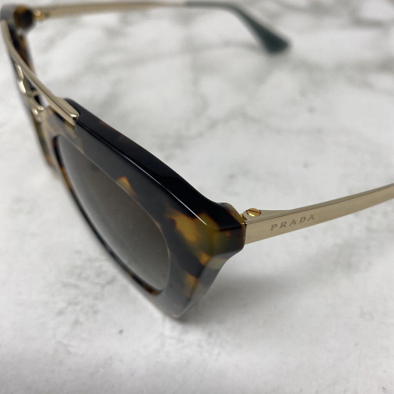 PRADA WOMEN'S SUNGLASSES black brown gold