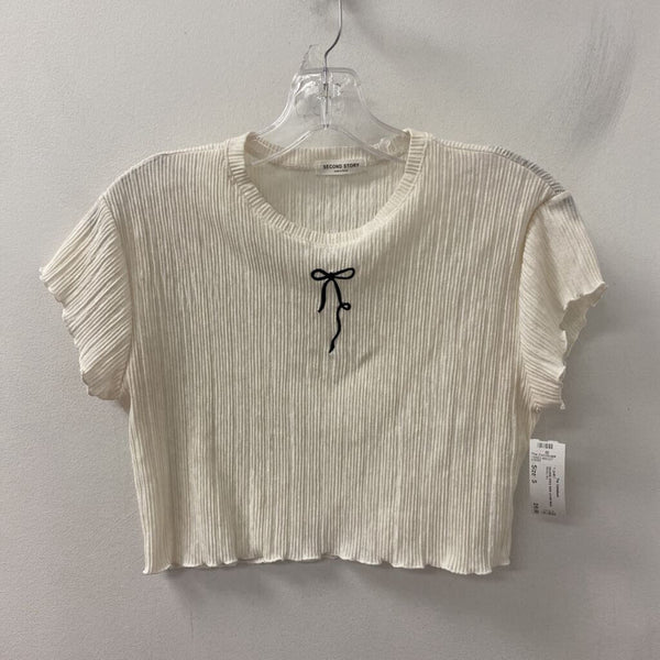 WOMEN'S T-SHIRT cream black mix S