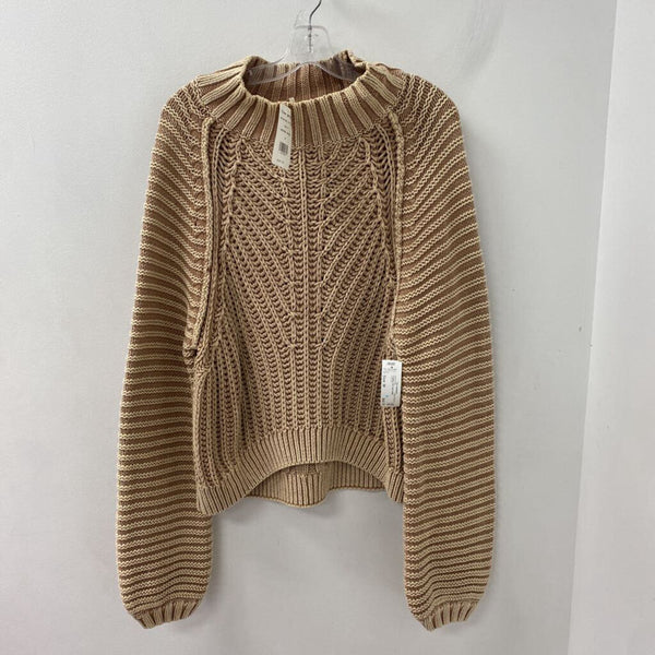 FREE PEOPLE WOMEN'S SWEATER faun beige M