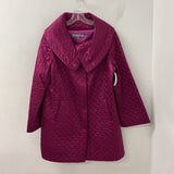 ANNE KLEIN WOMEN'S COAT magenta L