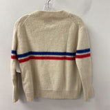 ROOTS WOMEN'S SWEATER off white blue red S