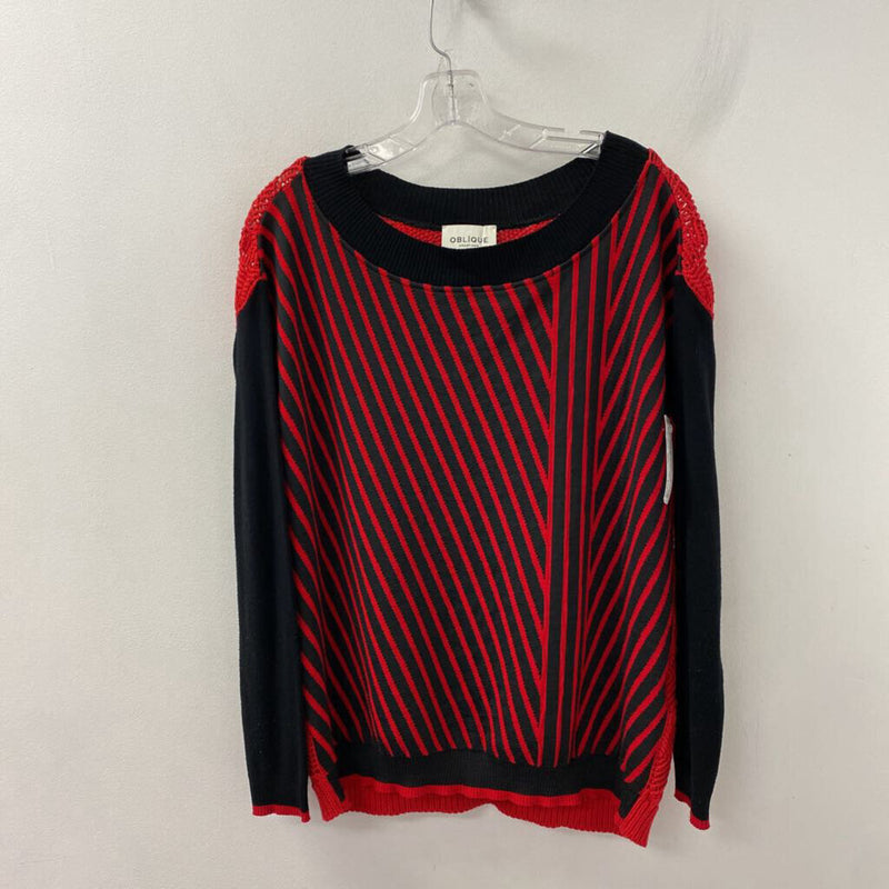 OBLIQUE WOMEN'S SWEATER black red M/0