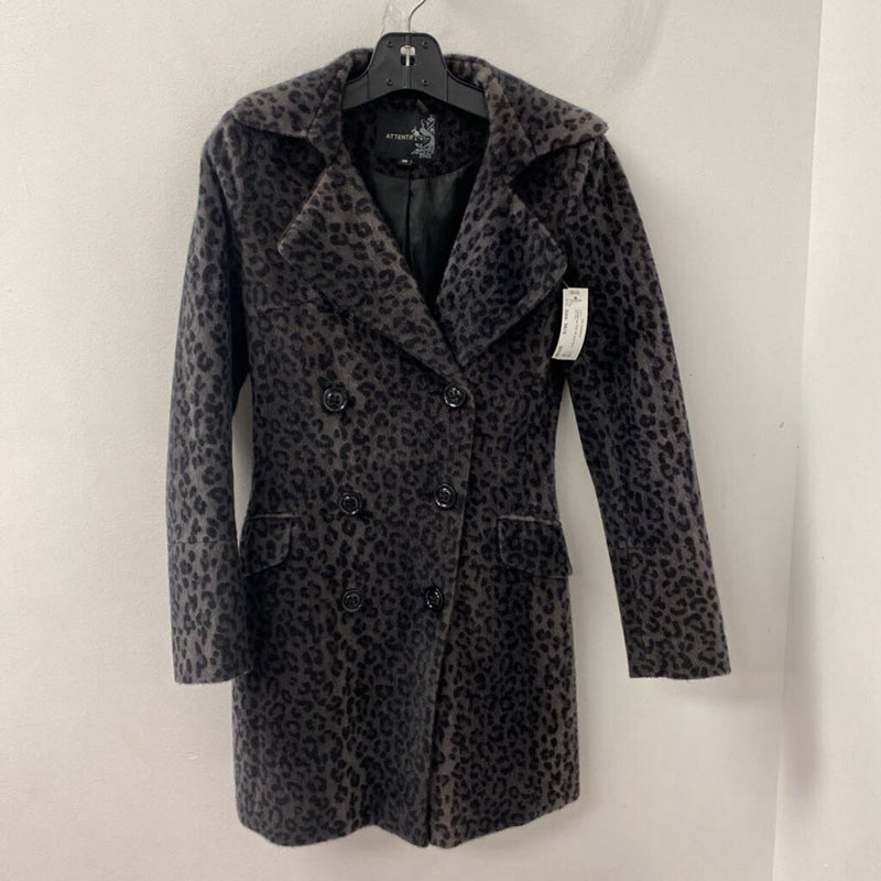 WOMEN'S COAT grey black mix S/36