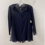 EILEEN FISHER WOMEN'S BLOUSE/SHIRT navy S