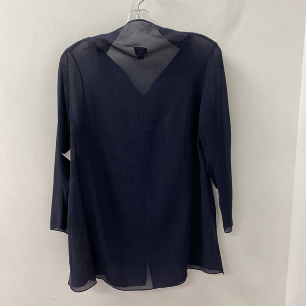 EILEEN FISHER WOMEN'S BLOUSE/SHIRT navy S