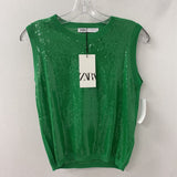 ZARA WOMEN'S TOP kelly green M