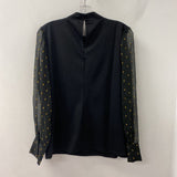 ANN TAYLOR WOMEN'S BLOUSE/SHIRT black gold mix L