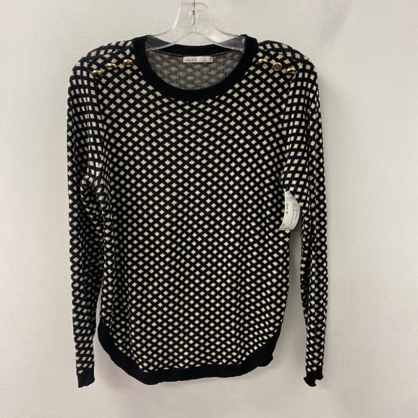 WOMEN'S SWEATER black cream mix M