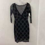 WOMEN'S DRESS black charcoal mix S