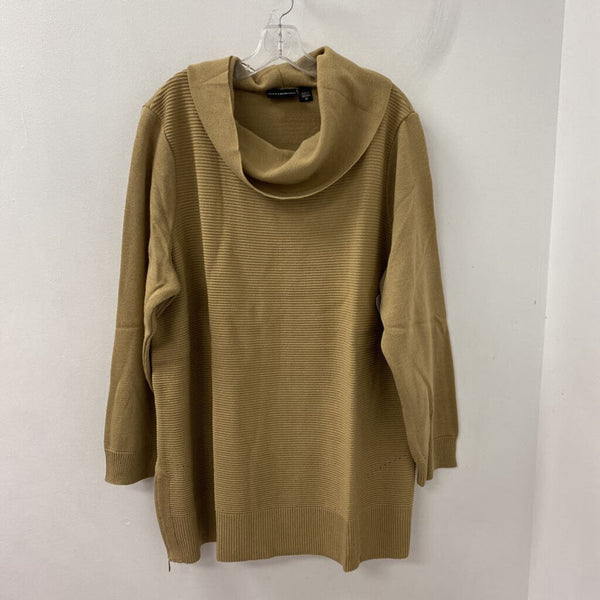 NINA LEONARD WOMEN'S SWEATER tan 3X