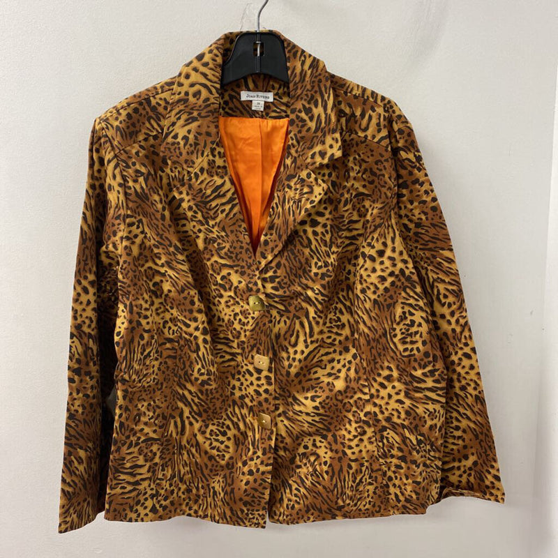 JOAN RIVERS WOMEN'S BLAZER/JACKET orange brown mix 3X