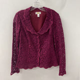 TALBOTS WOMEN'S BLOUSE/SHIRT burgundy 10