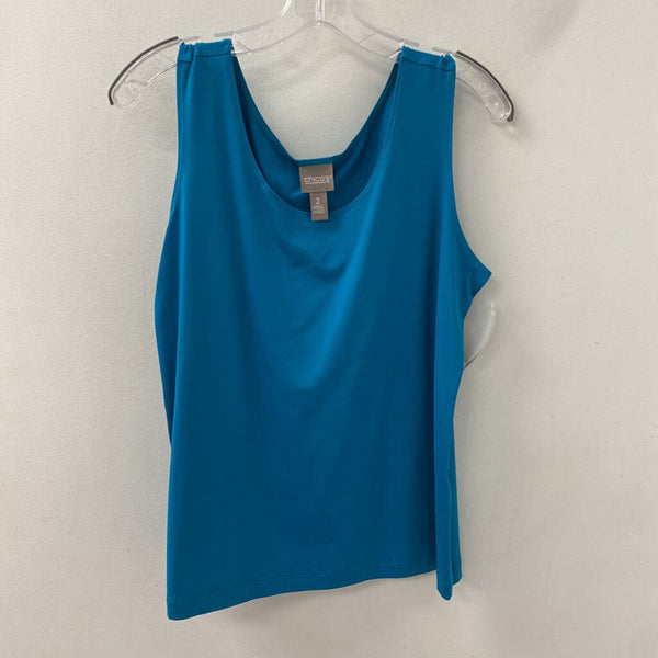 CHICOS WOMEN'S TANK/CAMI blue M/2