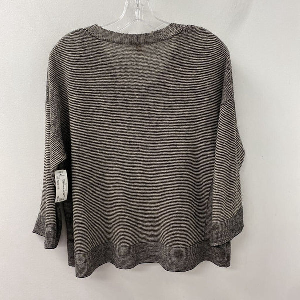 EILEEN FISHER WOMEN'S SWEATER black white XS