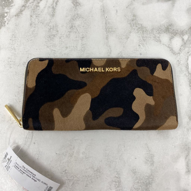 MICHAEL KORS WOMEN'S WALLET/WRISTLET brown black beige