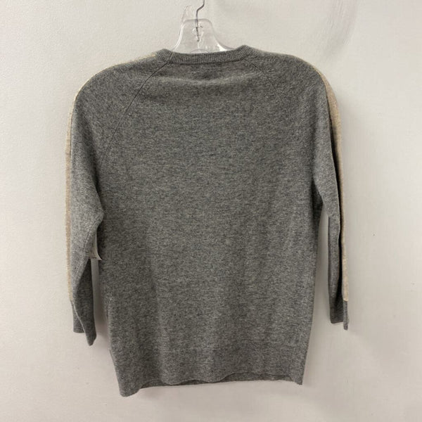 J CREW WOMEN'S SWEATER grey cream XS