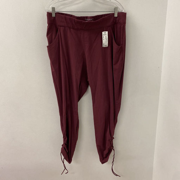 WOMEN'S PLUS BOTTOM burgundy 1X