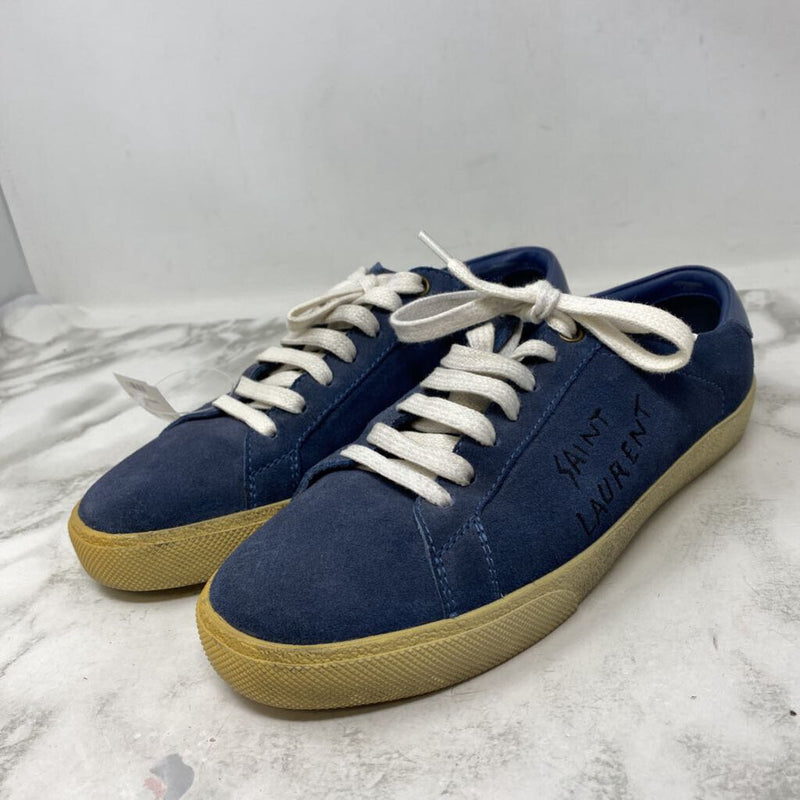 SAINT LAURENT PARIS WOMEN'S SNEAKERS navy beige 39