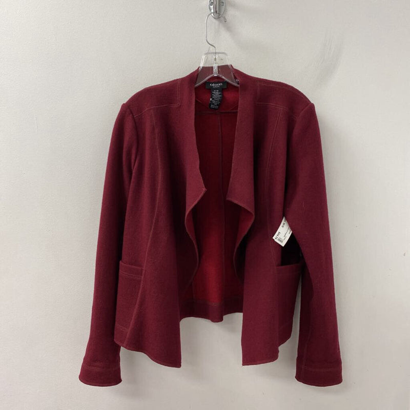 OLSEN WOMEN'S BLAZER/JACKET burgundy M/10