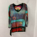 DESIGUAL WOMEN'S TOP olive multi S