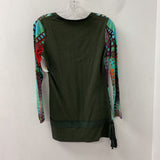 DESIGUAL WOMEN'S TOP olive multi S