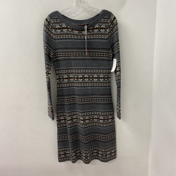 WOMEN'S DRESS grey brown mix M