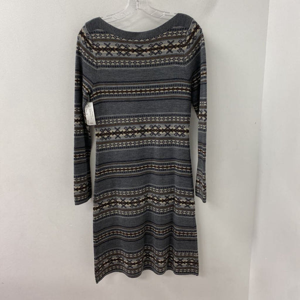 WOMEN'S DRESS grey brown mix M