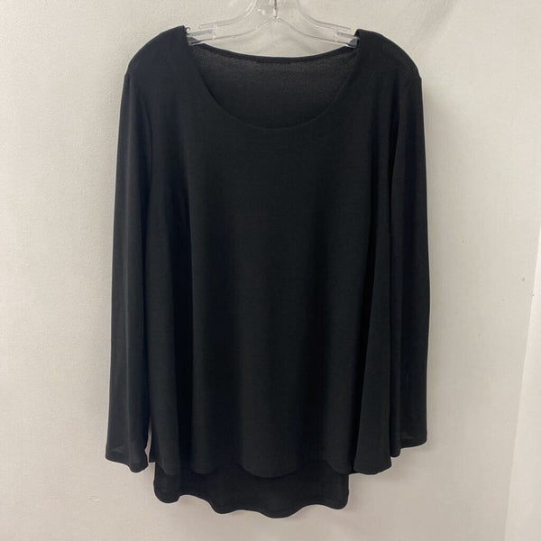 WOMEN'S PLUS TOP black 2X