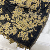 WOMEN'S SCARF/SHAWL black yellow gold