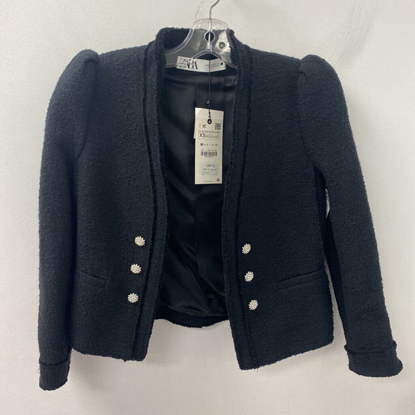 ZARA WOMEN'S BLAZER/JACKET black XS