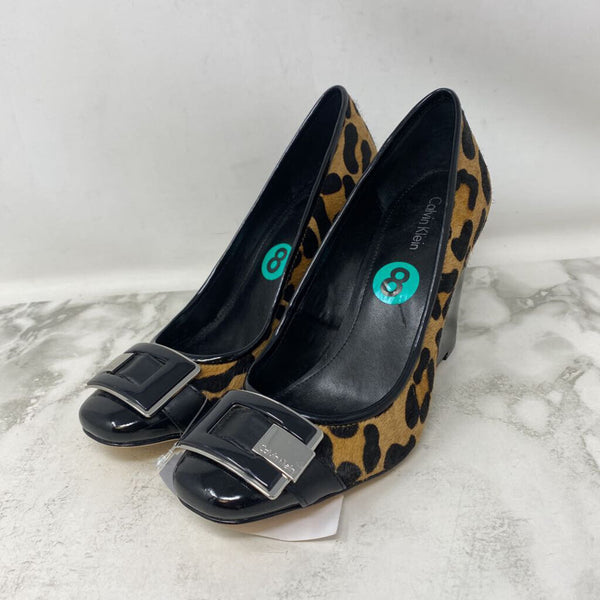 CALVIN KLEIN WOMEN'S HEELS leopard print 8