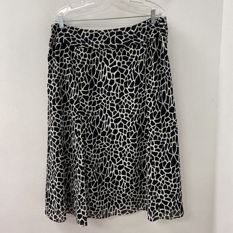 LIZ CLAIBORNE WOMEN'S SKIRT black off white mix 16