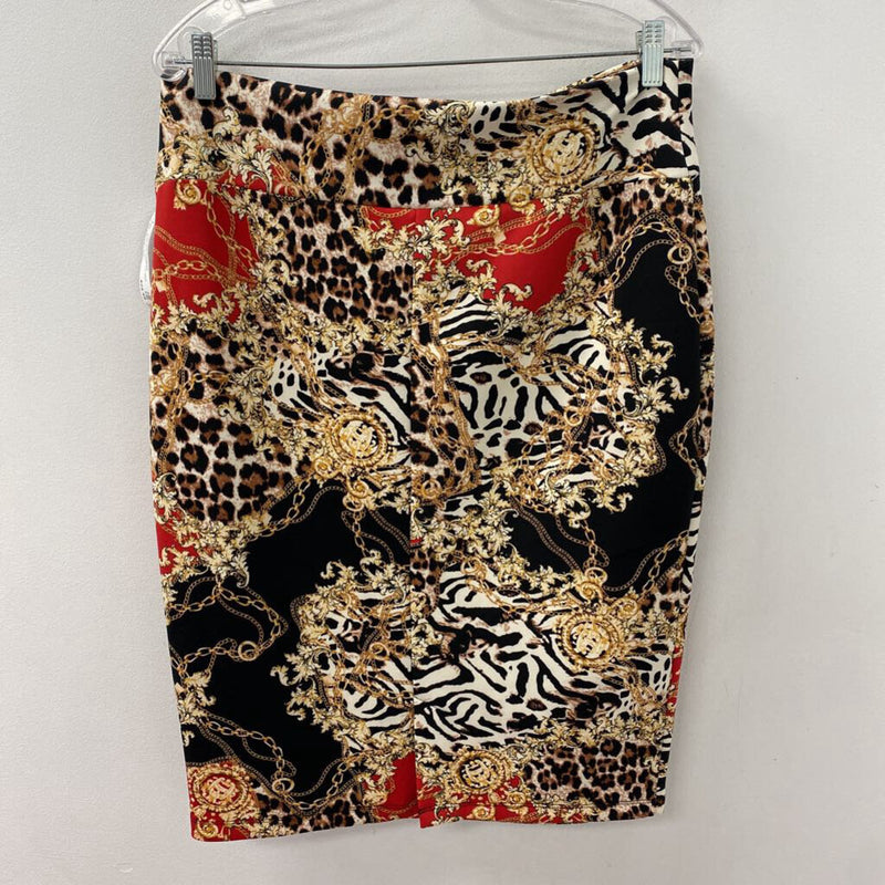 WOMEN'S SKIRT black red brown mix XL