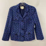 KATE SPADE WOMEN'S BLAZER/JACKET blue cream black 8