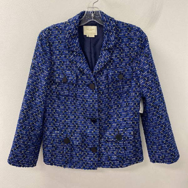 KATE SPADE WOMEN'S BLAZER/JACKET blue cream black 8