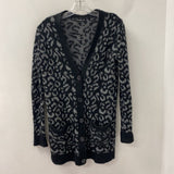 ZARA WOMEN'S CARDIGAN leopard black grey mix S