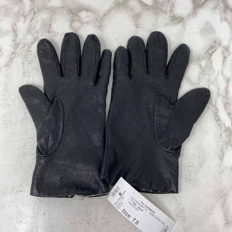 SAKS FIFTH AVE WOMEN'S GLOVES/MITTS black 7.5