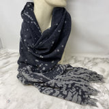 WOMEN'S SCARF/SHAWL grey charcoal