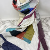 WOMEN'S SCARF/SHAWL white blue pink