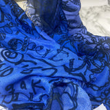 SUZY ROHER WOMEN'S SCARF/SHAWL blue print