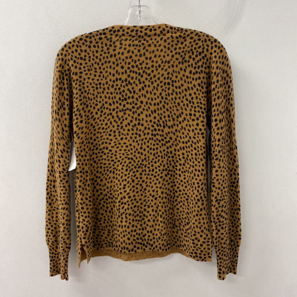 J CREW WOMEN'S CASHMERE leopard brown black mix L