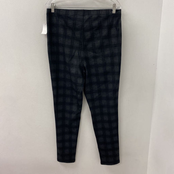 MICHEL STUDIO WOMEN'S PLUS BOTTOM grey black plaid 1X