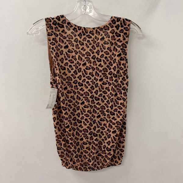 ZARA WOMEN'S TANK/CAMI leopard print L